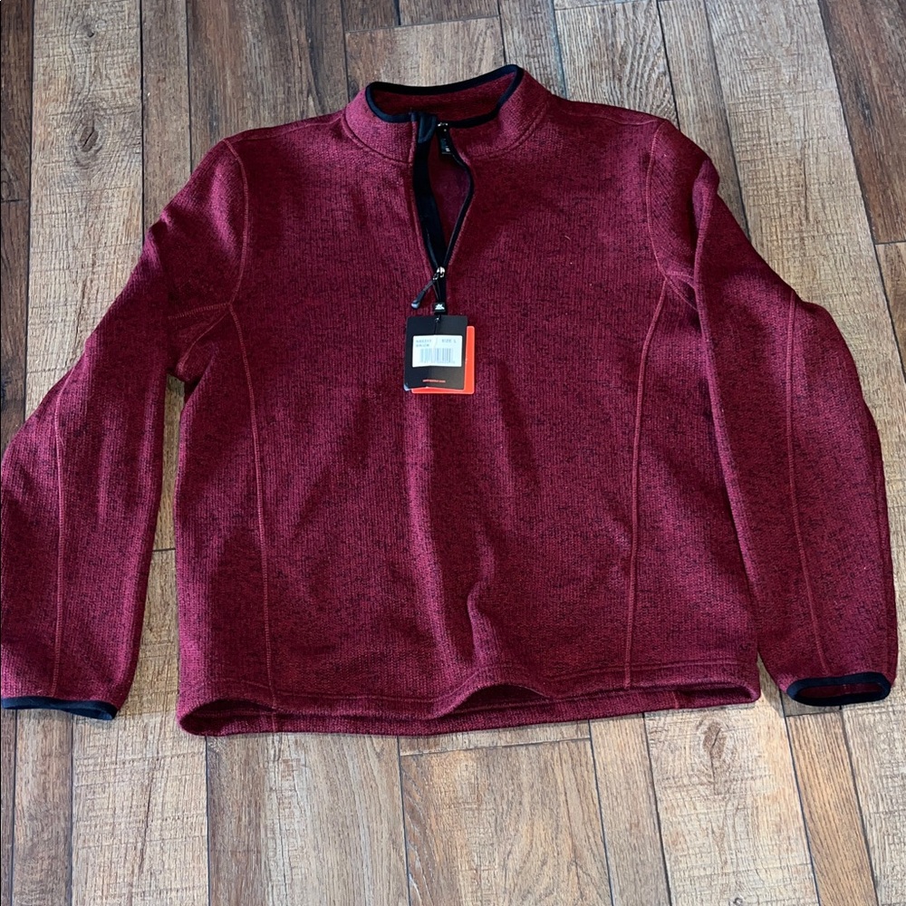 NWT ZeroXposur Men's Maroon Zip-Up Sweater
